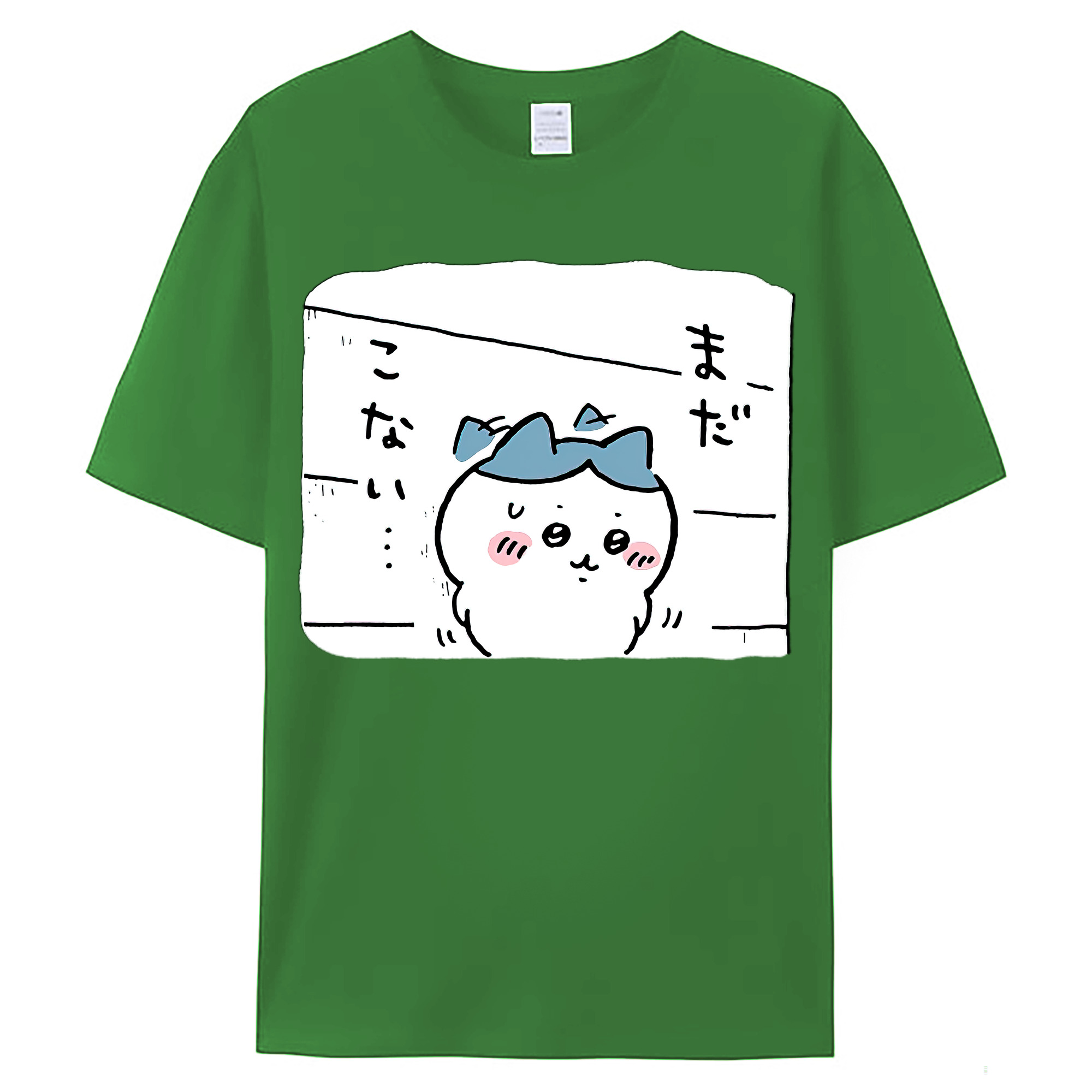 （画像用） ちいかわ ハチワレ Chii-kawa hachiware レディースカジュアルプリントTシャツ（綿100％）